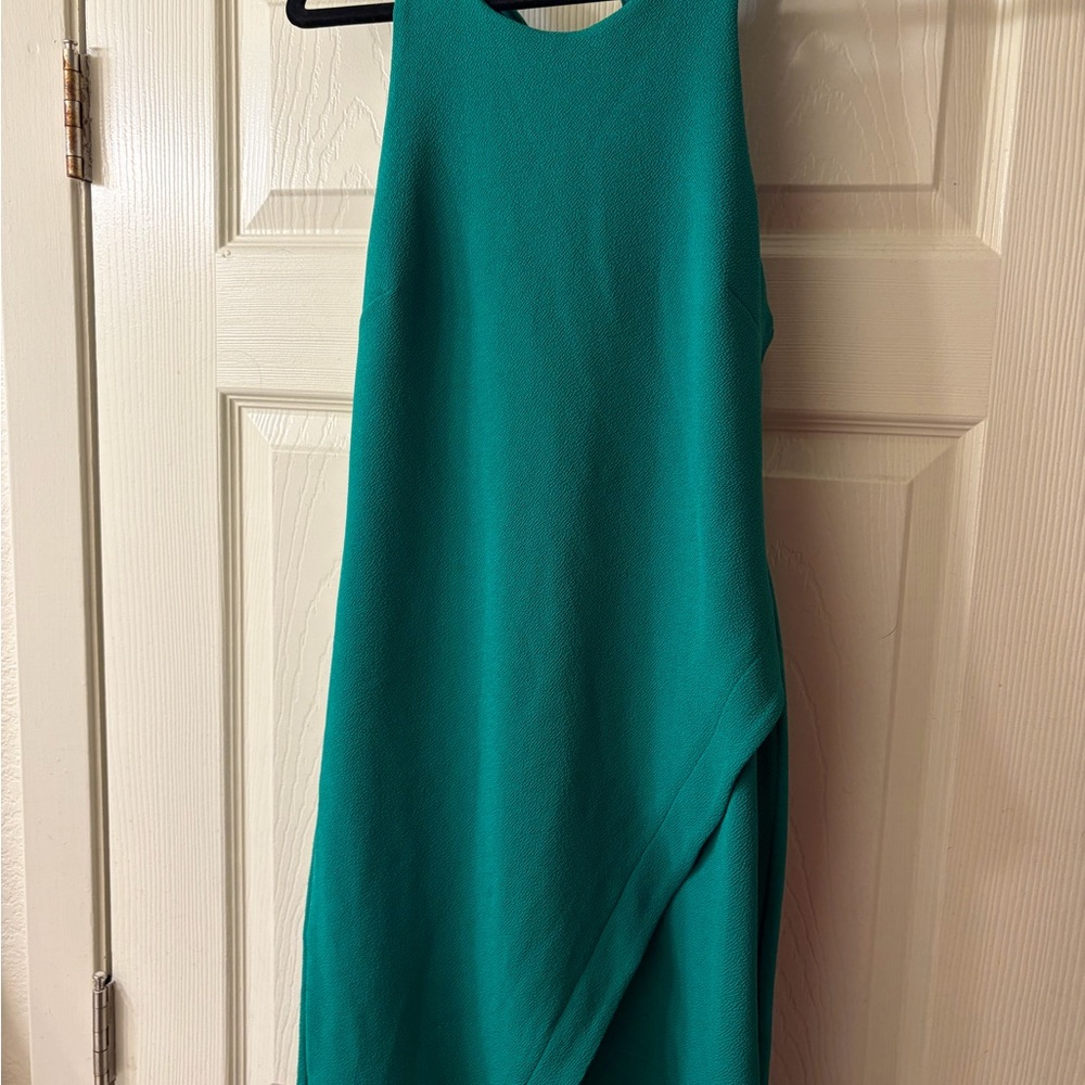 Leith Asymmetrical Green Dress XS